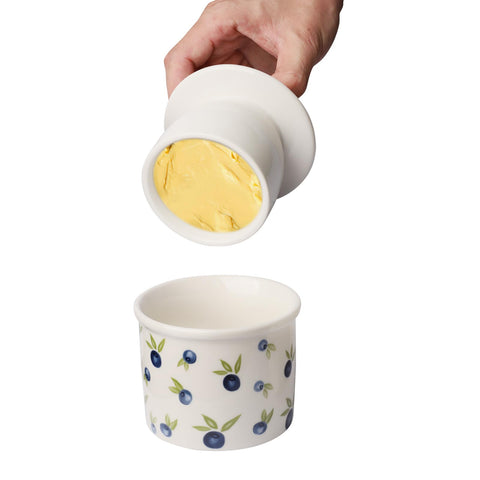 HOLIBAN butter crock with 5oz capacity holds homemade or store butter.