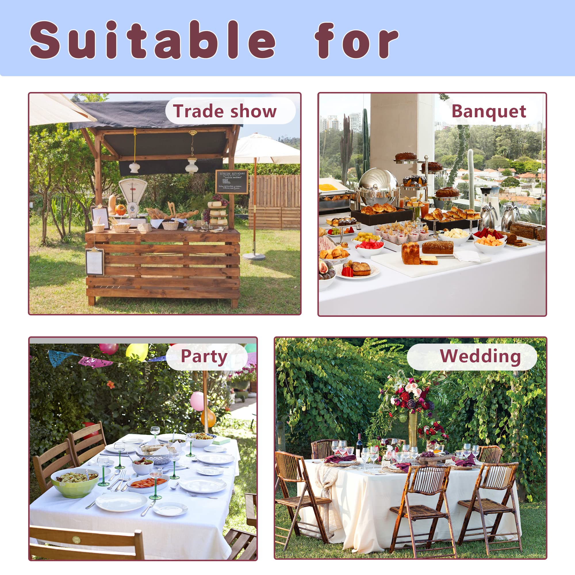 HolidayIdeas fitted white tablecloth color fade resistant for long-lasting shine.