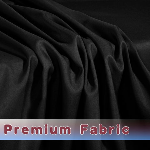 HolidayIdeas machine-washable tablecloth in black for easy cleanup