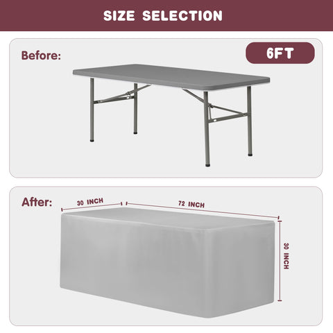HolidayIdeas stain-resistant polyester surface keeps tables clean during events