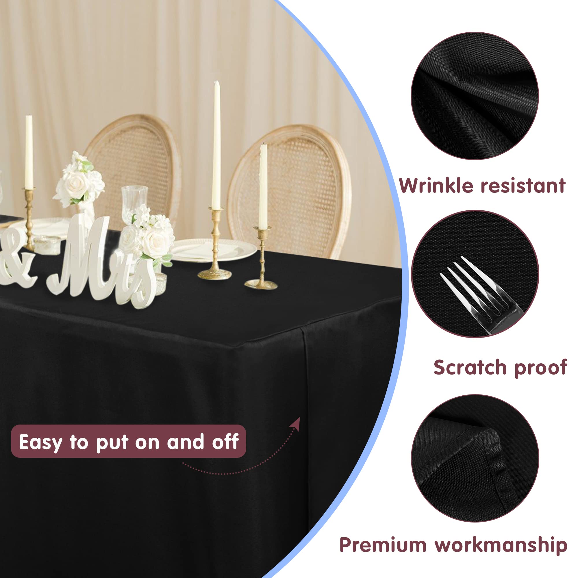 HolidayIdeas under-table leg concealment with fitted tablecloth