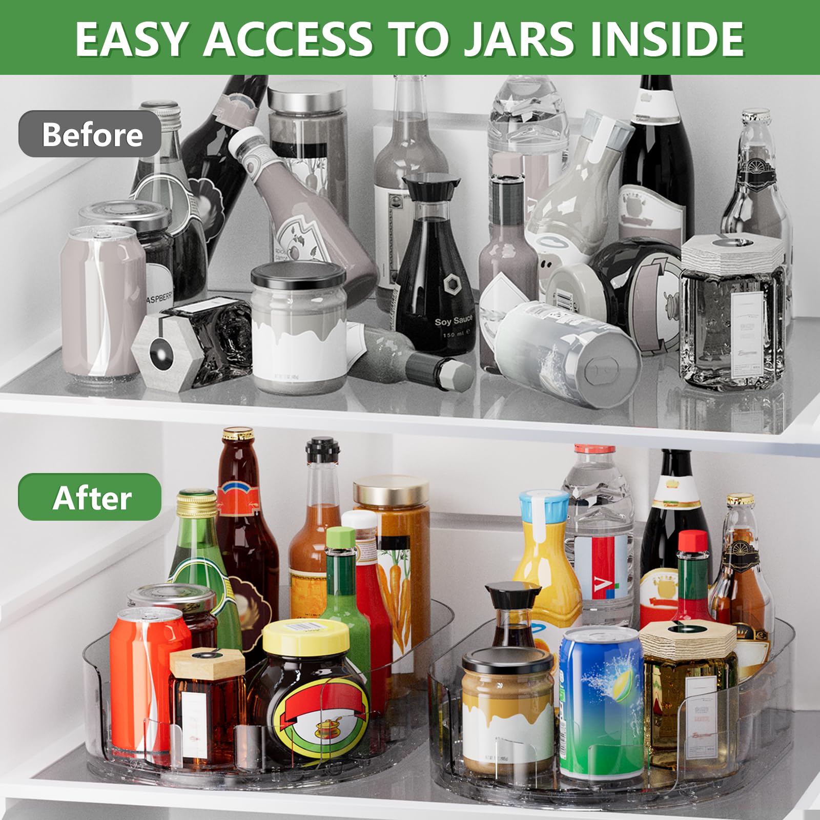 Holinwa PET material offers durable fridge organization