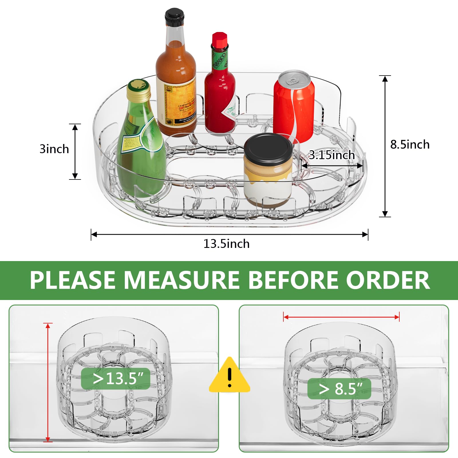 Holinwa fridge organization solution for tidy shelves and bins