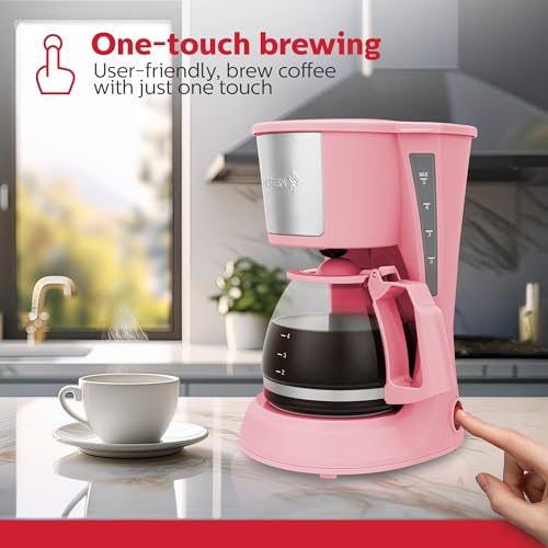 Holstein Housewares 5 Cup Pink Filter demonstrates reusable nylon filter and reduced waste