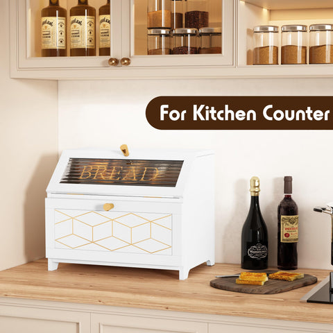HOLTICO bread box golden trim detail highlights premium finish