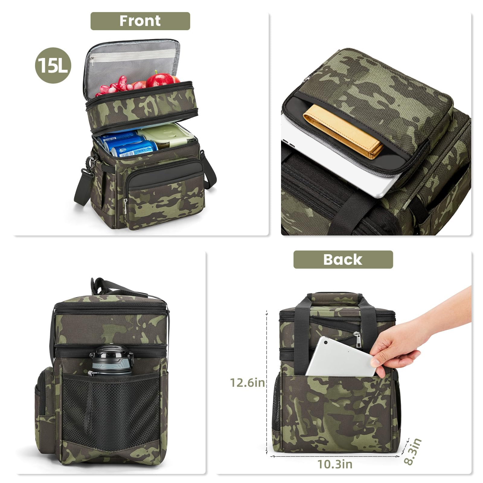 Holuxer double-deck design helps organize hot and cold items efficiently.