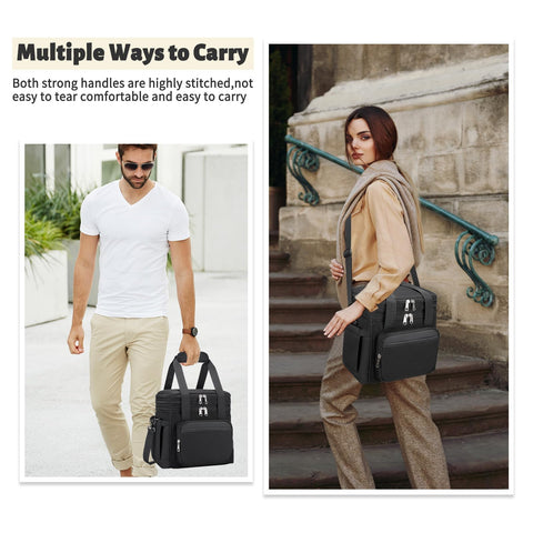 Holuxer insulated lunch bag expandable top compartment for extra capacity.