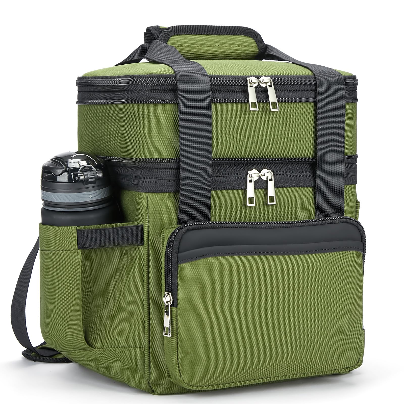 Holuxer insulated lunch bag front pocket design keeps snacks organized and stylish at work.