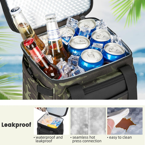 Holuxer lunch bag with side pockets for phone, charger, and wallet.