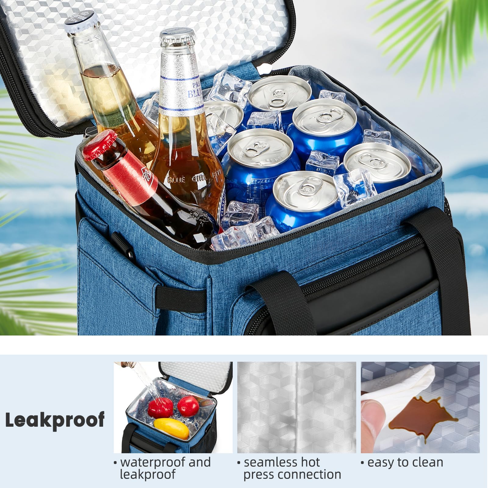 Holuxer lunch bag 6mm insulation maintains temperature for meals on the go