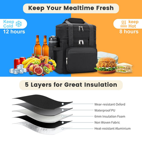 Holuxer insulated bag suitable for office, picnics, and outdoor days