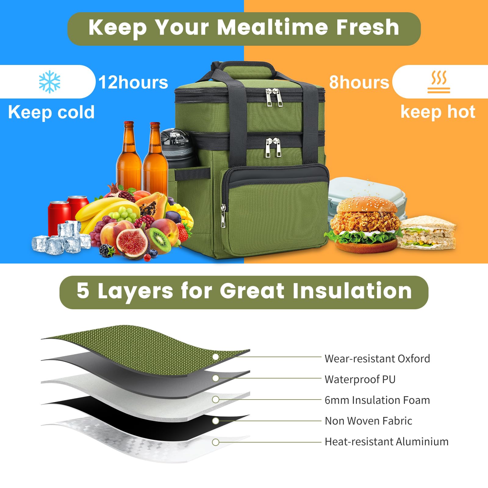 Holuxer versatile carry options include handle and shoulder strap for easy commuting.