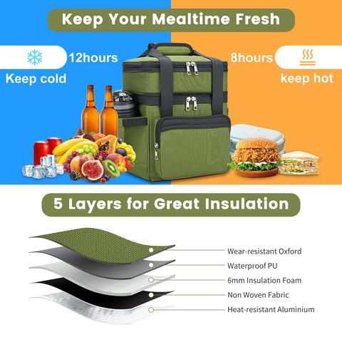 Holuxer versatile carry options include handle and shoulder strap for easy commuting.