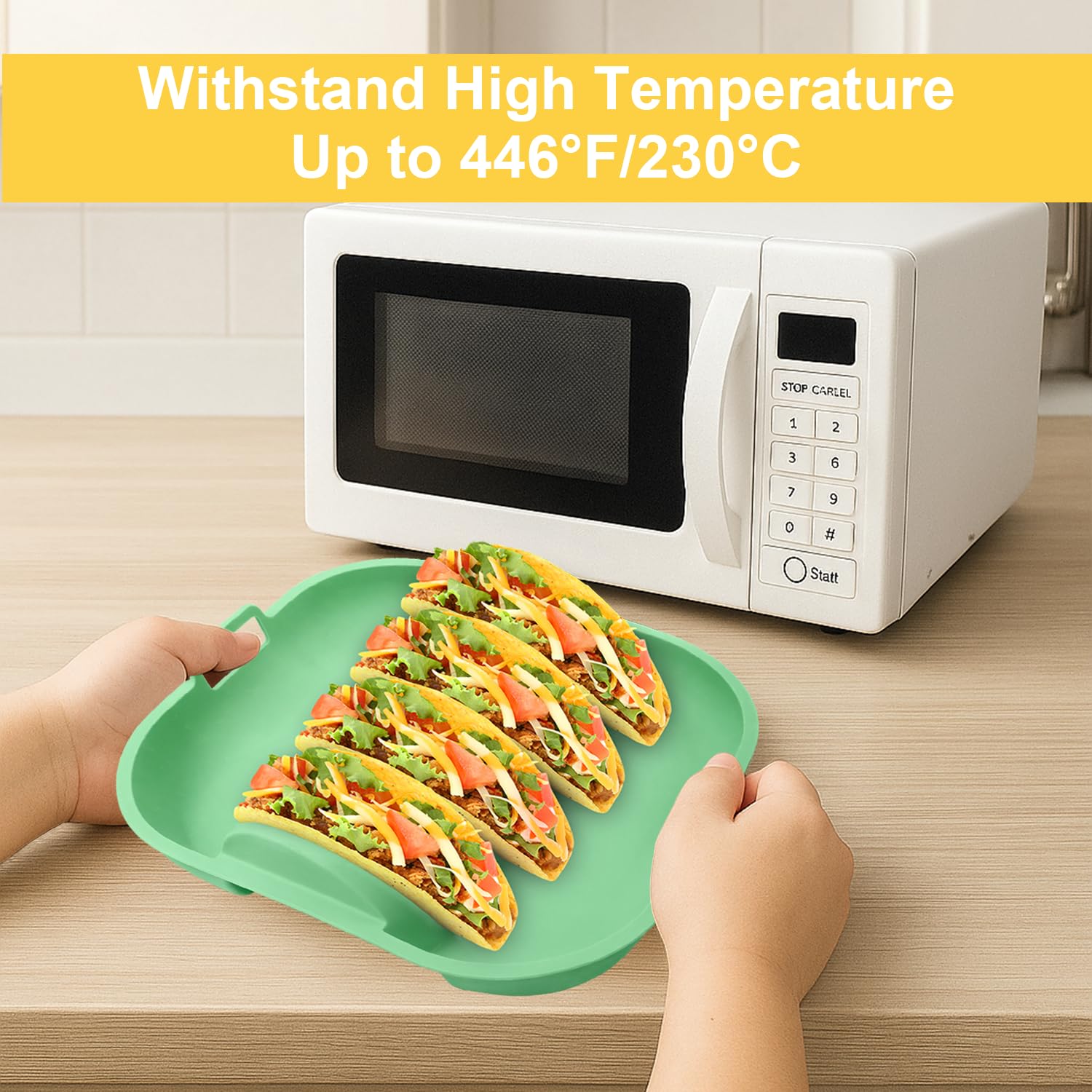 Holyenten 4-slot dividers keep hard and soft shells neatly separated during meals.