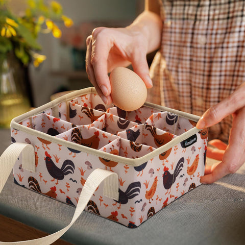 Homakover duck-goose-eggs-compatible bag keeps different eggs separated.