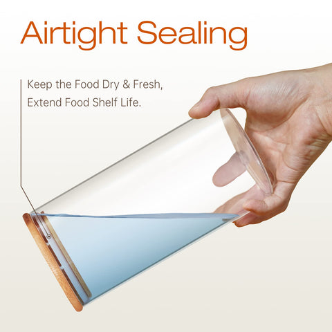 HomArtist airtight bamboo lid seal demonstrates pest-resistant storage.