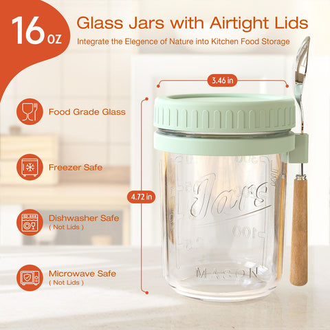 HomArtist airtight silicone gasket lid keeps contents fresh and spill-free
