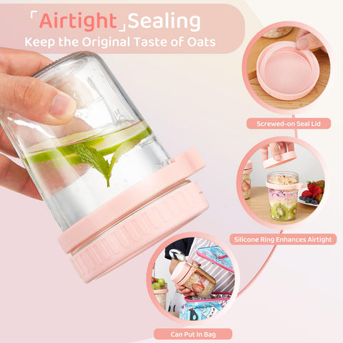 HomArtist dishwasher-safe glass jars, top rack friendly, convenient for busy mornings.
