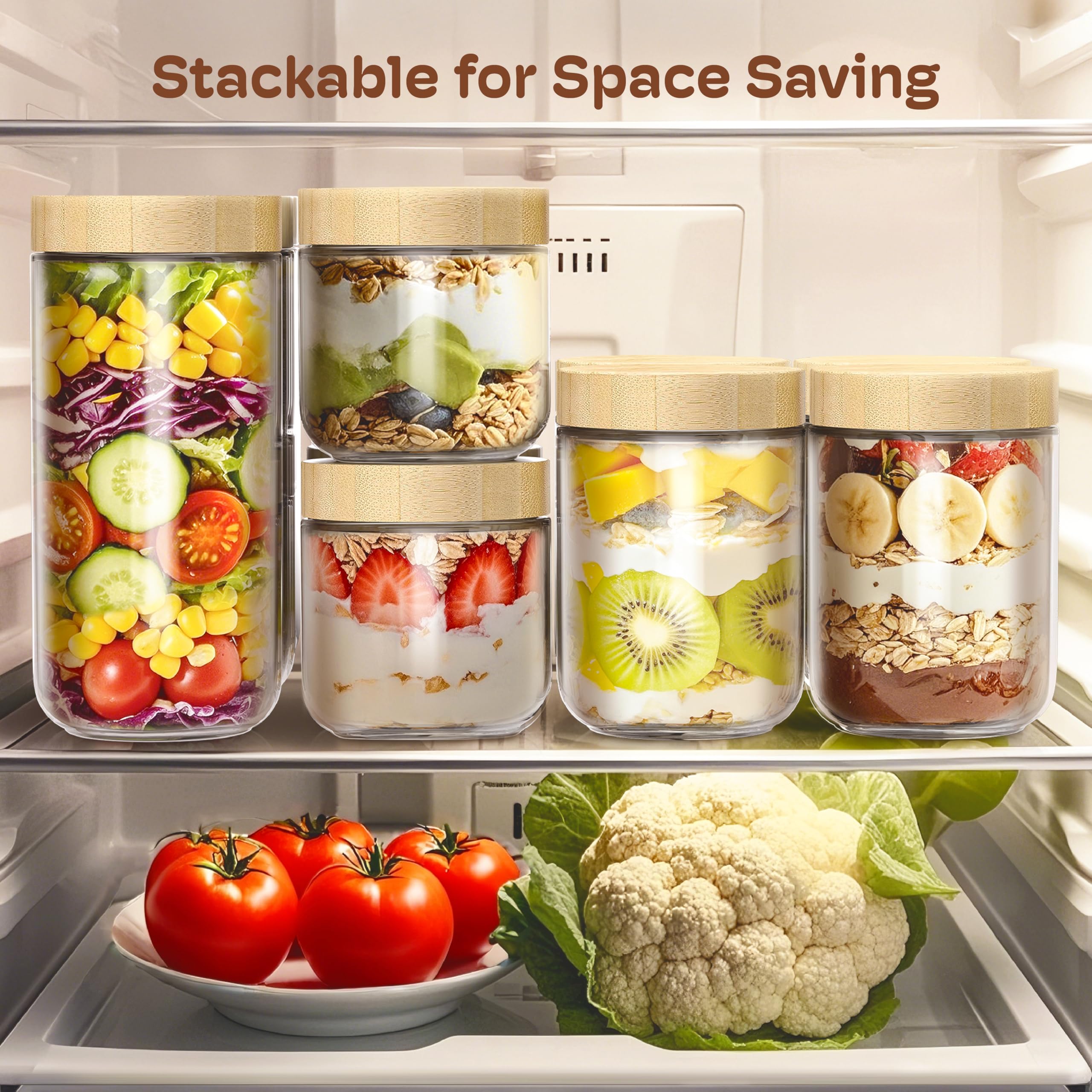 HomArtist fridge-safe storage jar keeps contents fresh in the fridge.