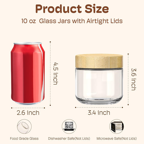HomArtist glass jars with airtight seal keeps foods fresh and mess-free