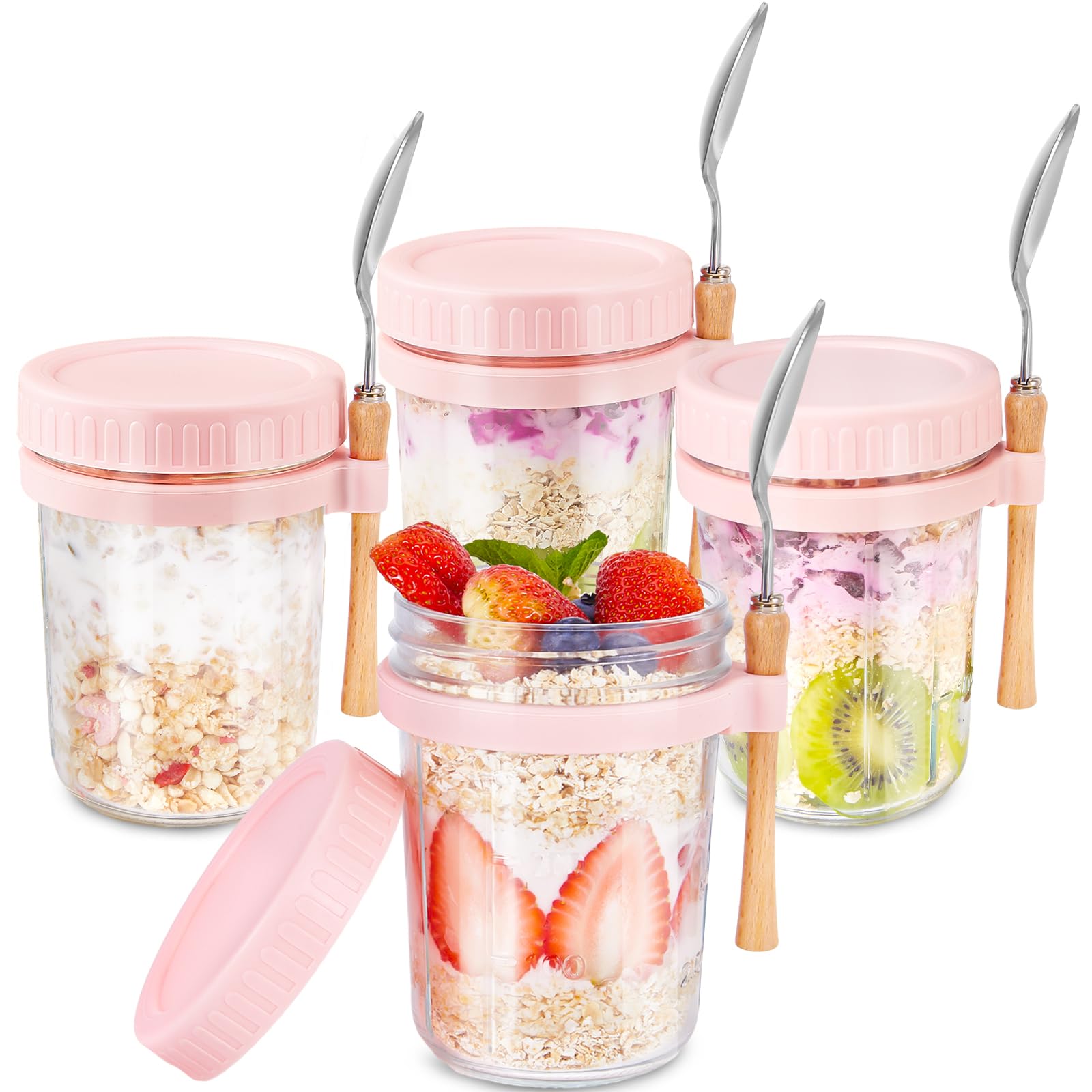HomArtist leak-proof, BPA-free glass jar, ideal for on-the-go breakfasts.