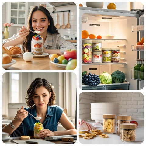 HomArtist lunch snack jar versatile for on-the-go nourishments.