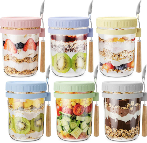 HomArtist versatile jar for oats, yogurt, chia pudding, or salads.