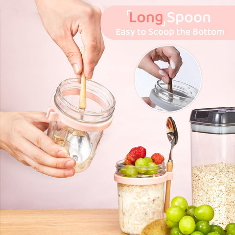 HomArtist screw-lid with silicone seal for leak-proof storage during transportation.