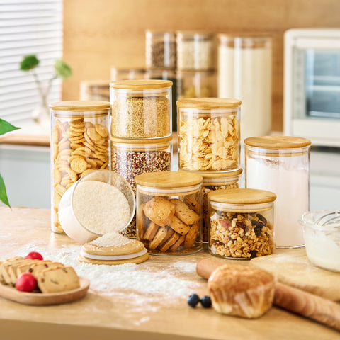 HomArtist stackable containers save cabinet space and reduce clutter.