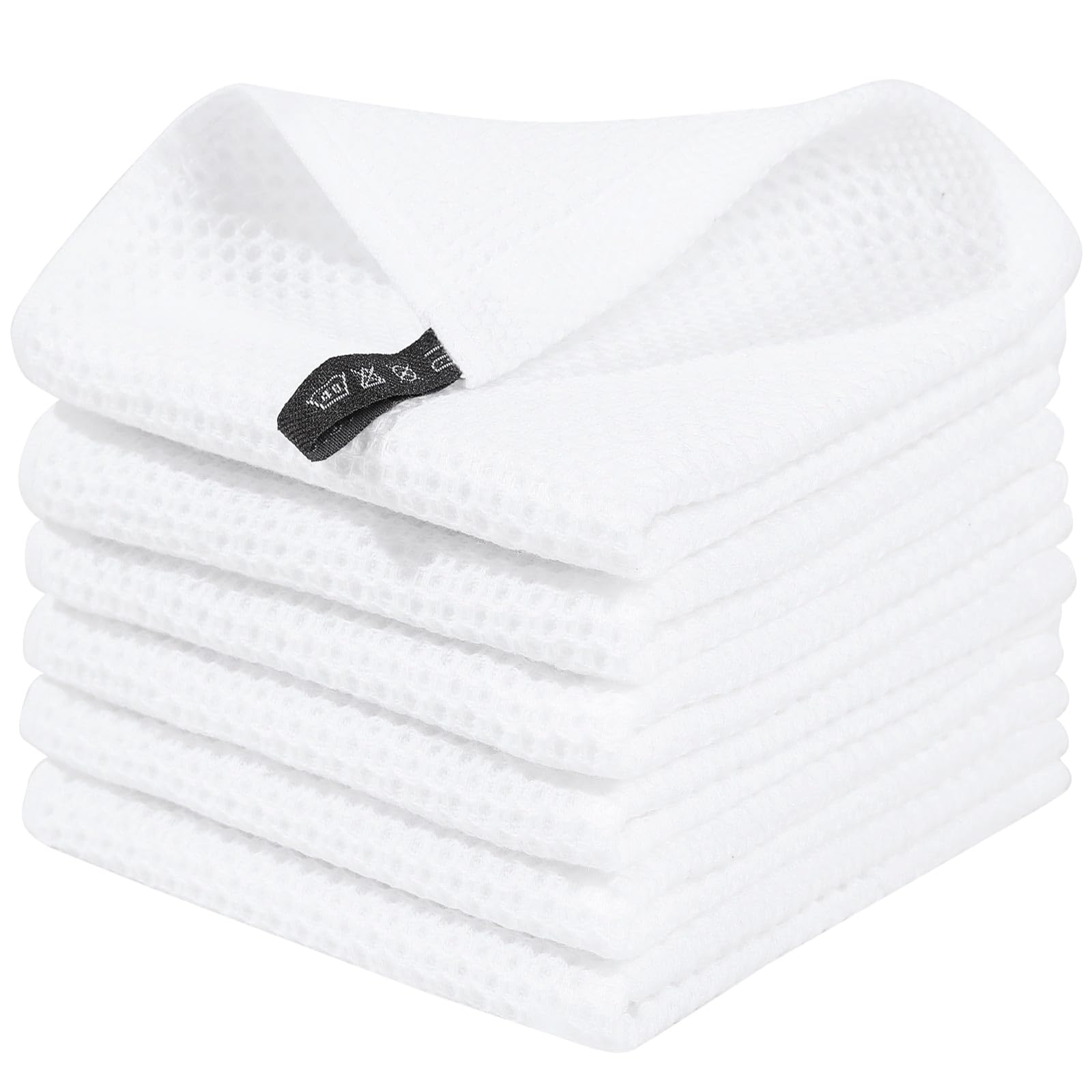 Homaxy 100% cotton waffle dishcloths with soft texture for gentle drying