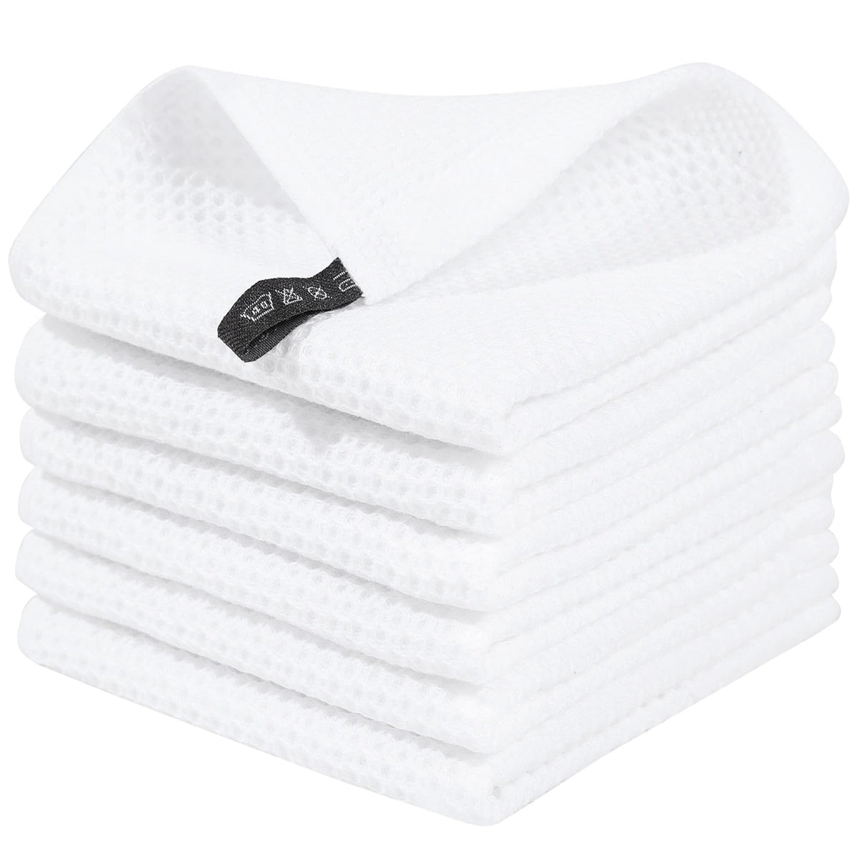 Homaxy 100% cotton waffle dishcloths with soft texture for gentle drying
