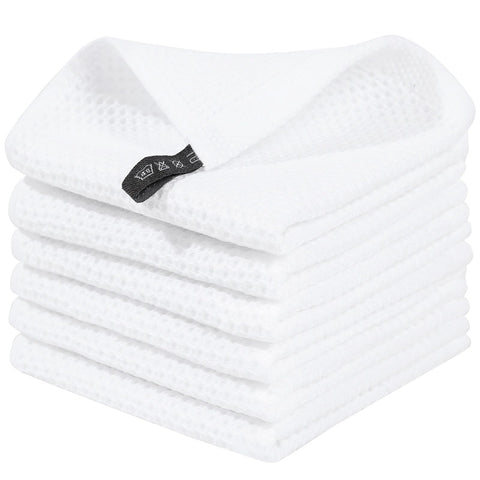 Homaxy 100% cotton waffle dishcloths with soft texture for gentle drying