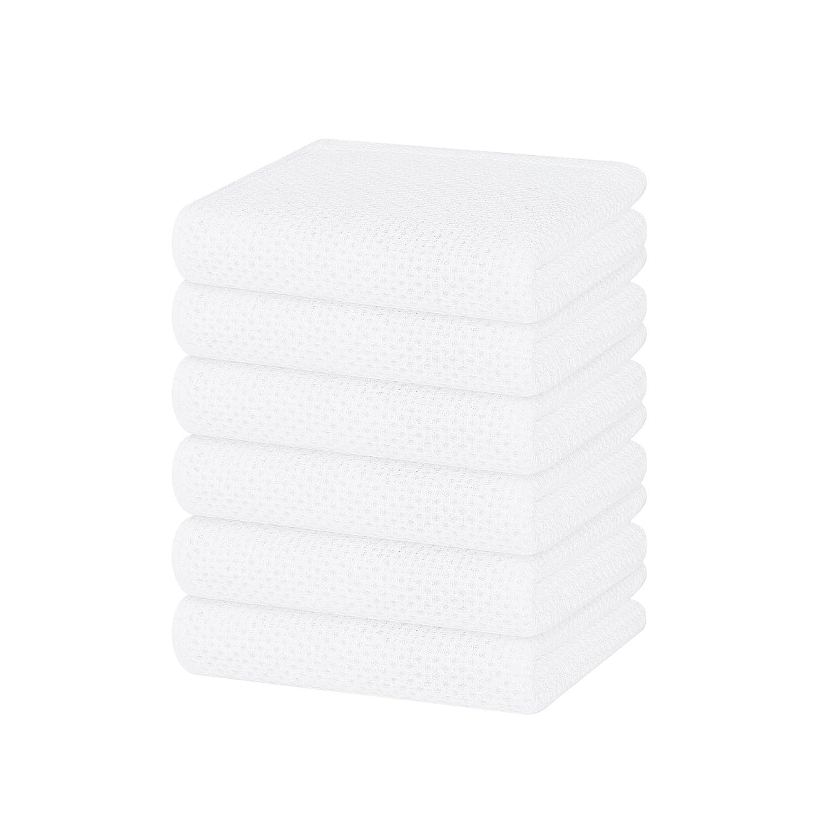 Homaxy 100% cotton waffle dish towels show soft, durable texture for delicate cookware.