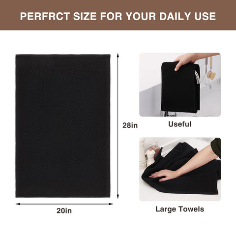 Homaxy 100% cotton towels with waffle weave feel durable and soften after washing.