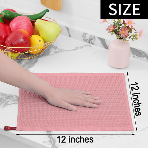 12x12 inch size shown as ideal for counter drying and utensil wipes