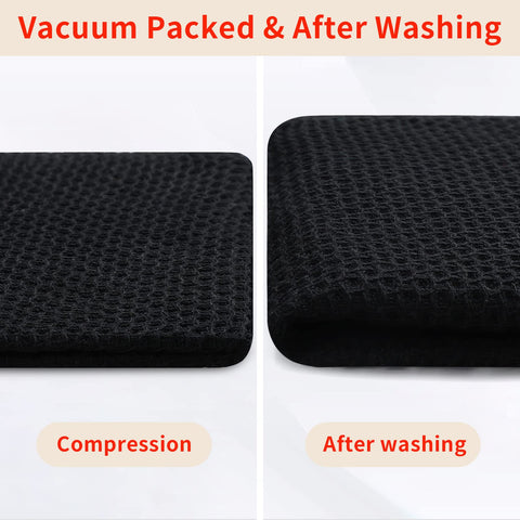 Homaxy 6-pack dishcloths in black complement any kitchen style.