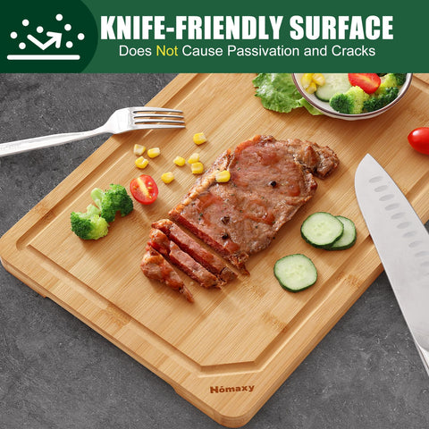 Homaxy bamboo cutting board natural texture and eco-friendly material