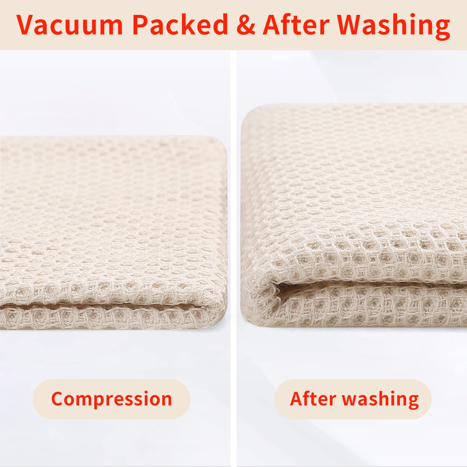 Homaxy beige kitchen towels in a busy kitchen scene for everyday use