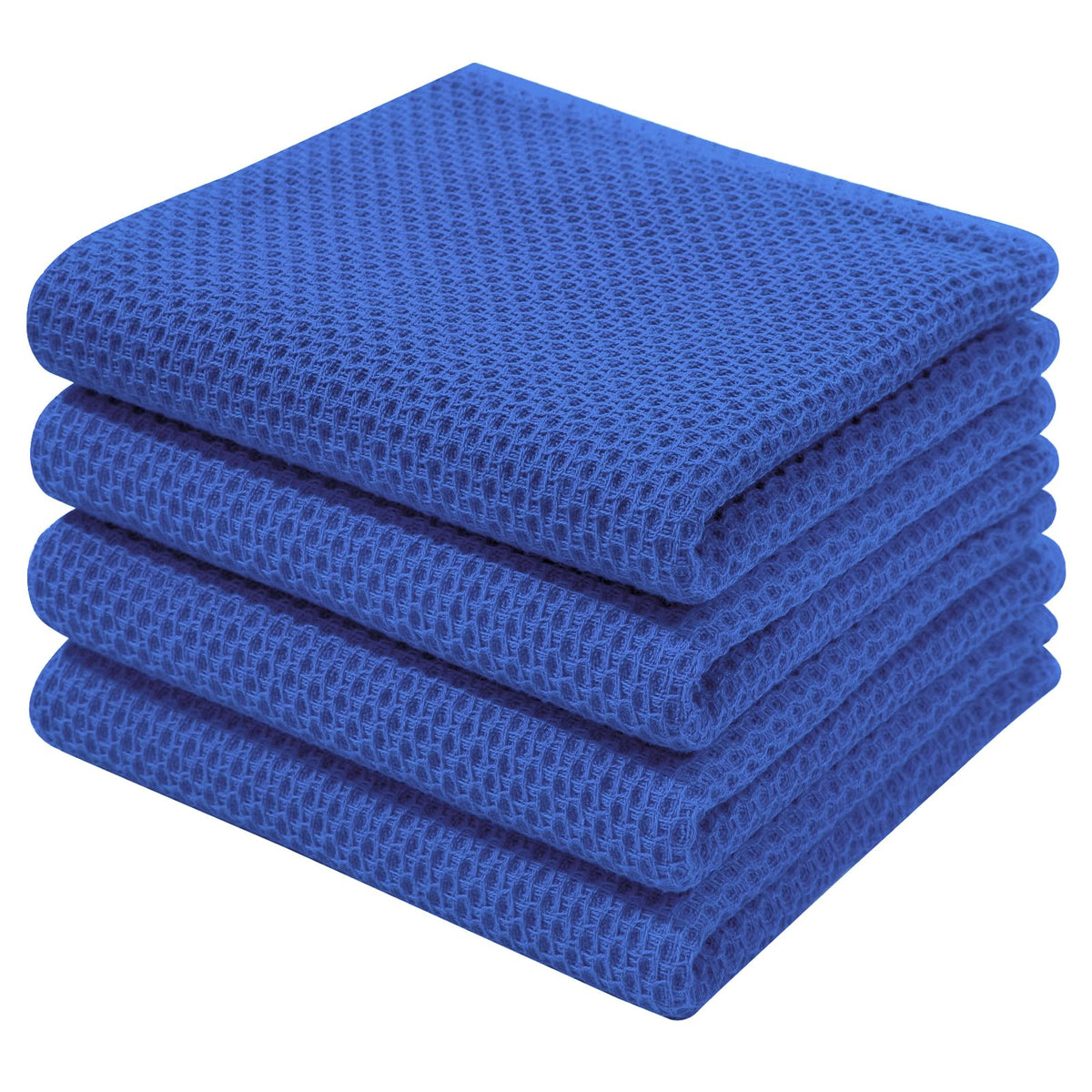 Homaxy blueberry dish towels in waffle weave are ultra soft for delicate cookware.