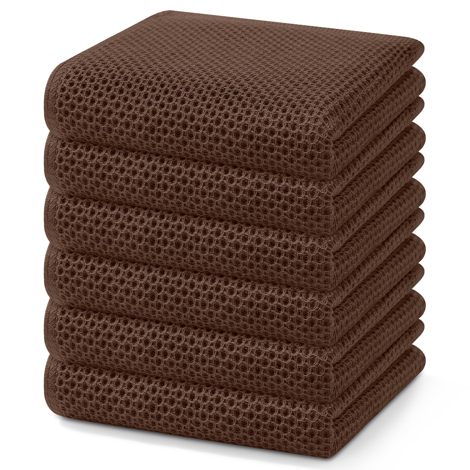 Homaxy coffee dish towels show honeycomb weave for soft, gentle drying