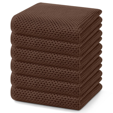 Homaxy coffee dish towels show honeycomb weave for soft, gentle drying