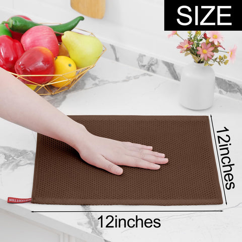 Homaxy coffee dishcloth 6-pack arranged in kitchen setting