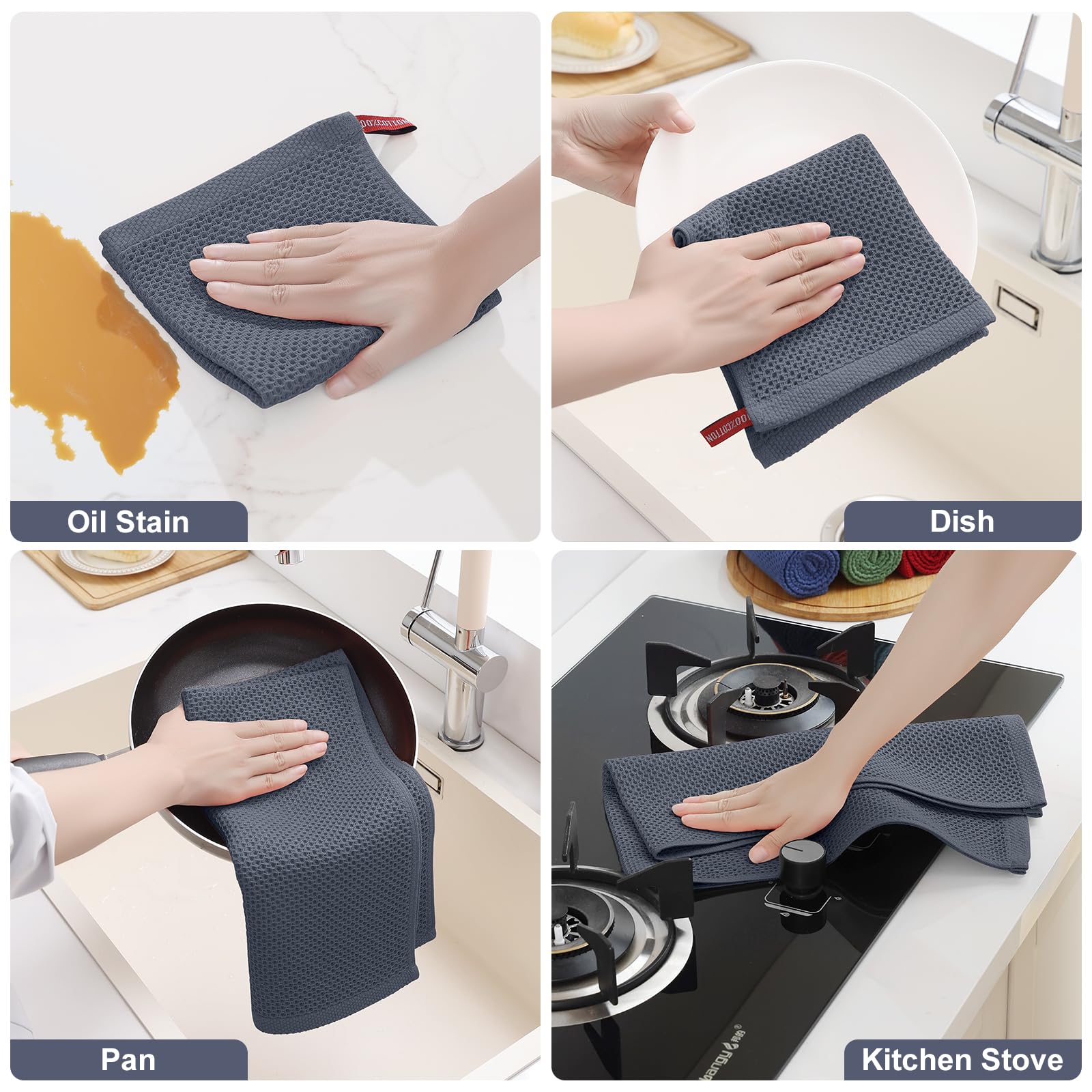 Homaxy absorbent towels ideal for spills and kitchen wipe-downs.