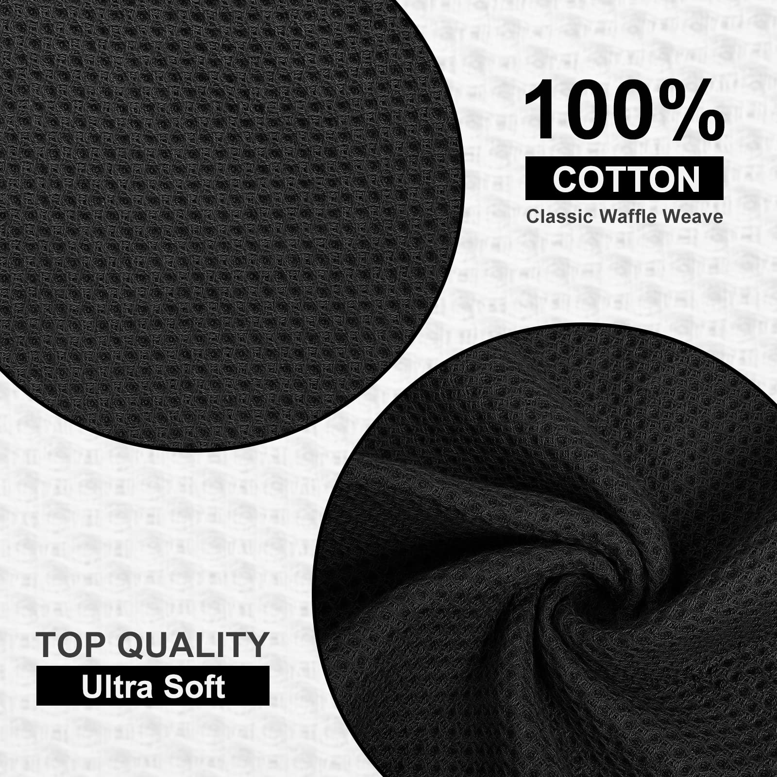 Close-up of Homaxy 100% cotton waffle weave showing honeycomb texture