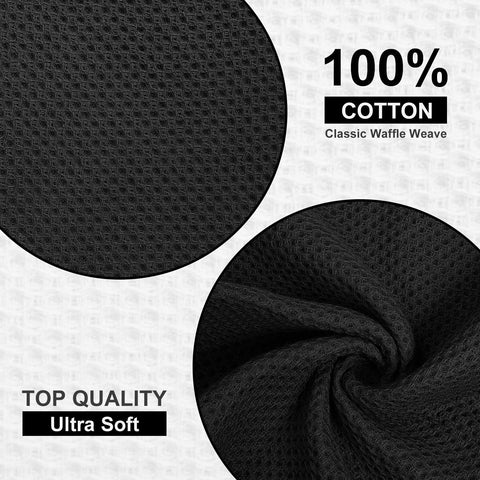 Close-up of Homaxy 100% cotton waffle weave showing honeycomb texture