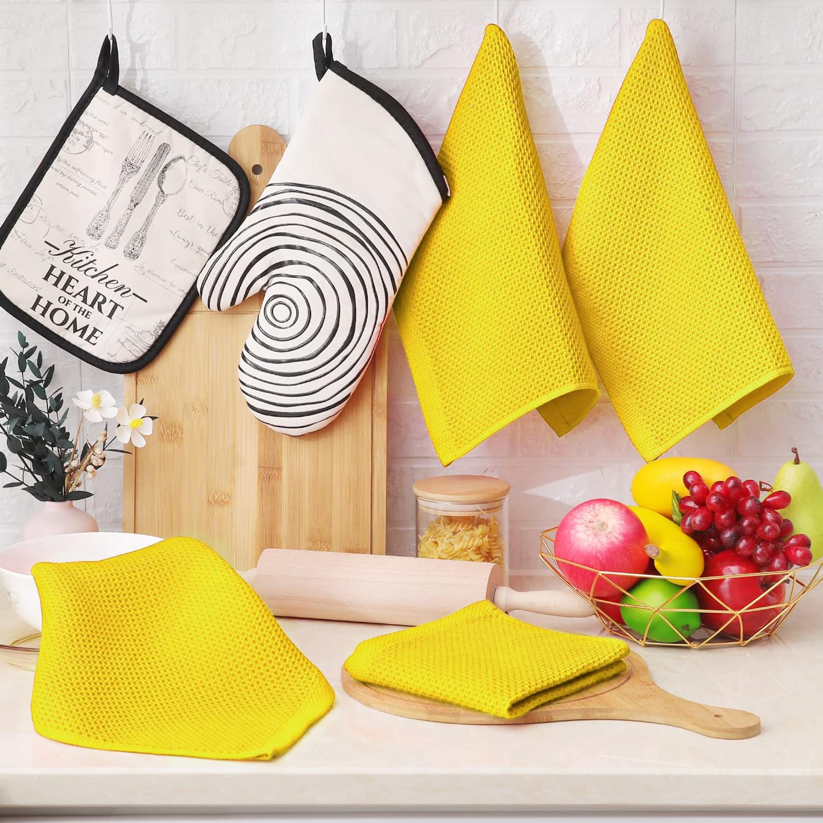 Homaxy easy-care dish cloths with cold wash and low heat drying