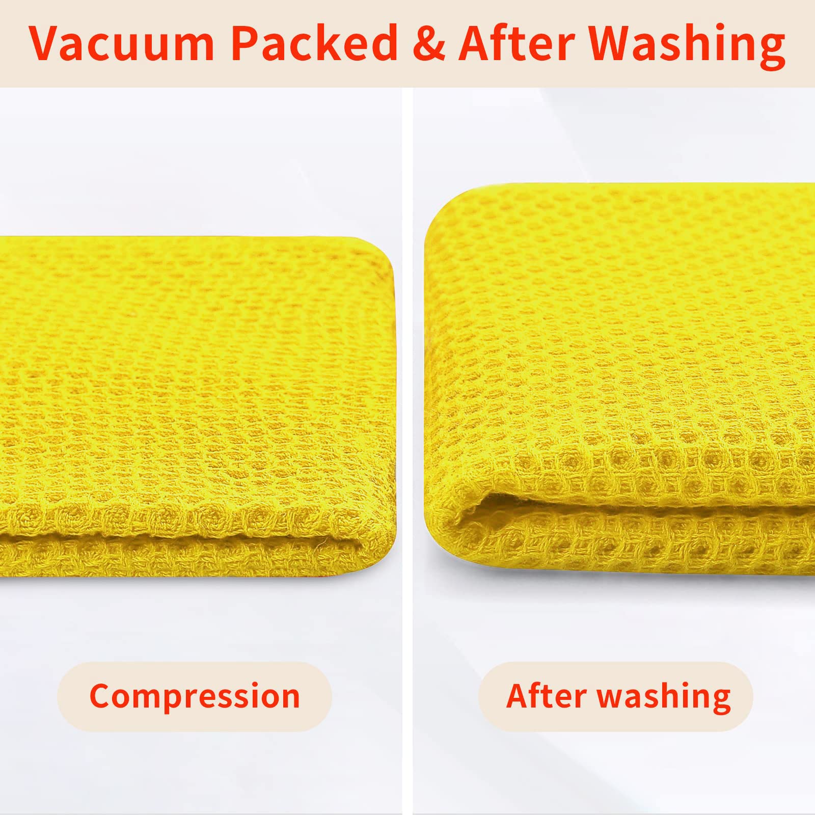 Homaxy yellow gift-ready dish cloths for kitchen tasks