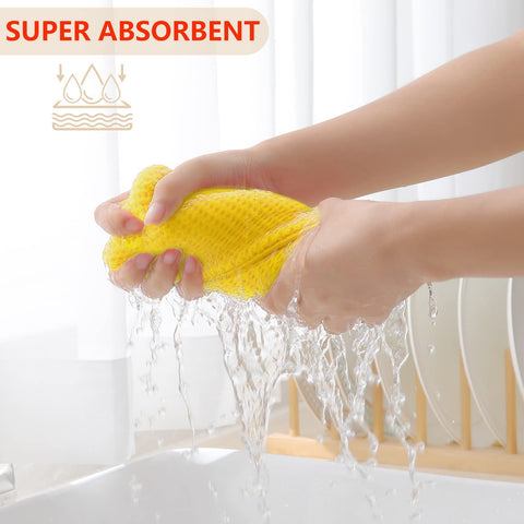 Homaxy soft, durable dish cloths with waffle weave feel