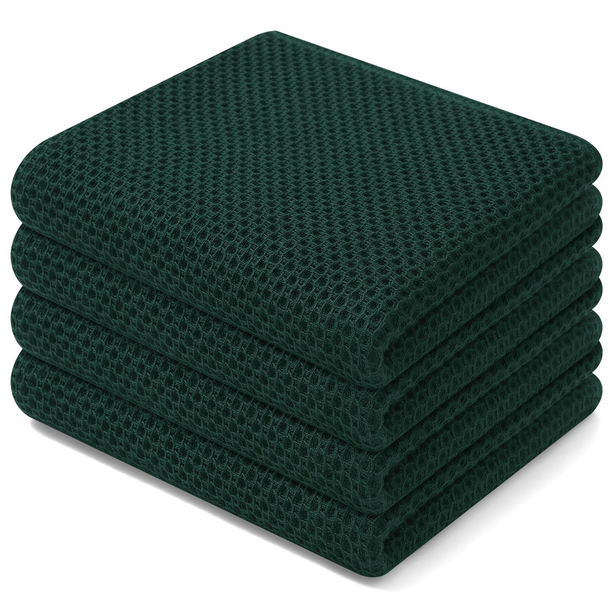 Homaxy dish towels honeycomb weave close-up showing durable soft fabric for delicate cookware.
