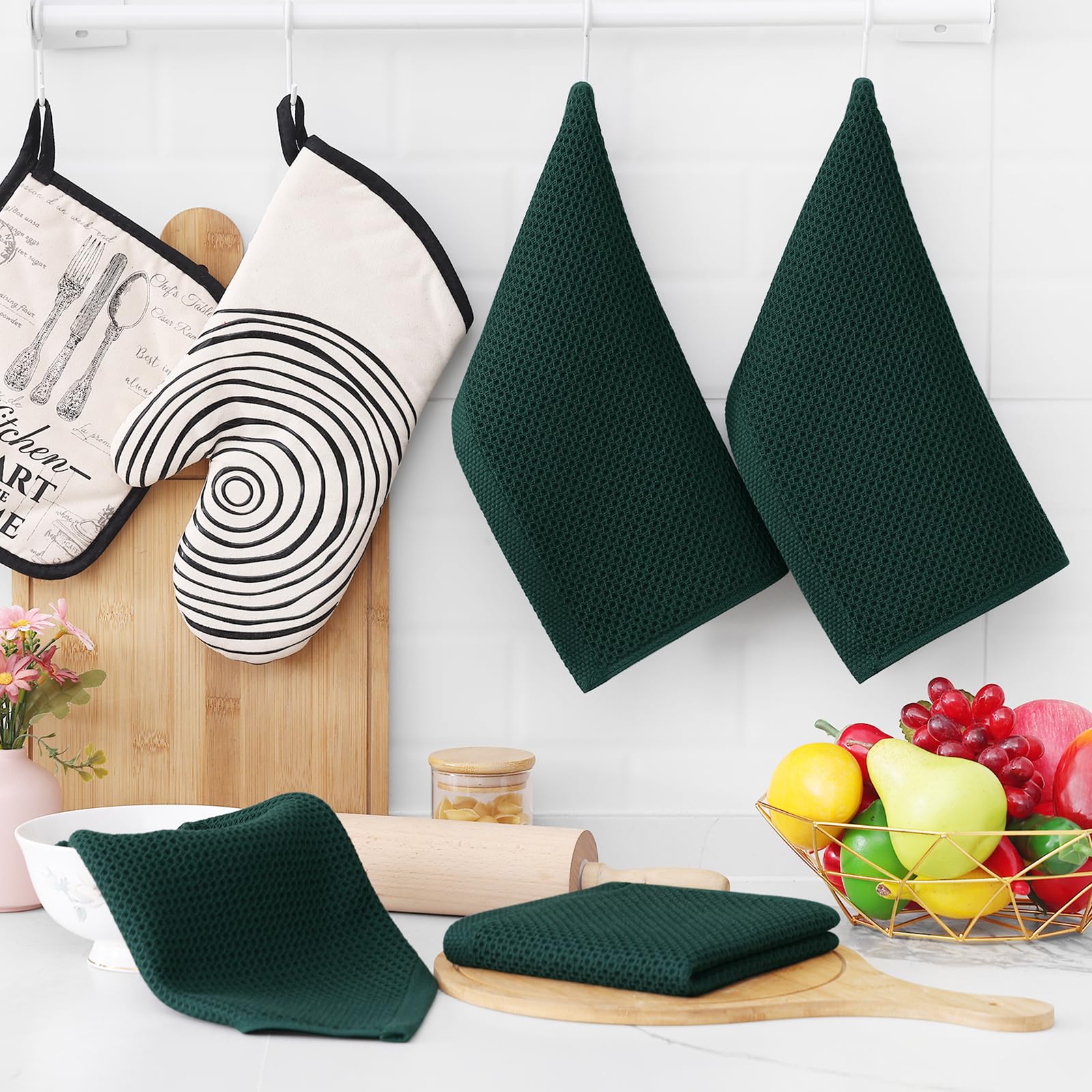 Homaxy dish towels quick-dry performance helps tackle spills efficiently.